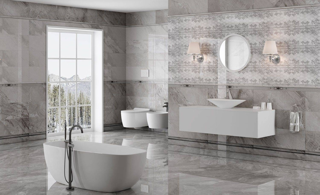 Интерьер Eurotile Ceramica (Евротайл Керамика) Eclipse Grey (Эклипс Грей)