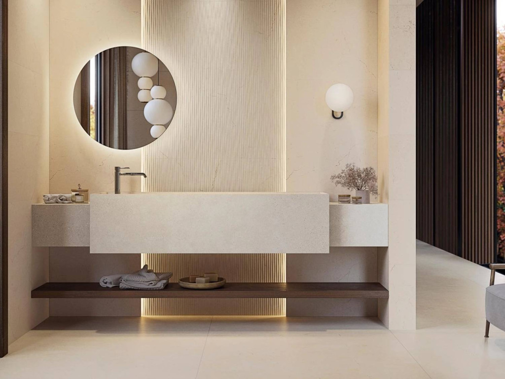 Интерьер Porcelanosa (Порцеланоса) Marmol Crema - 7