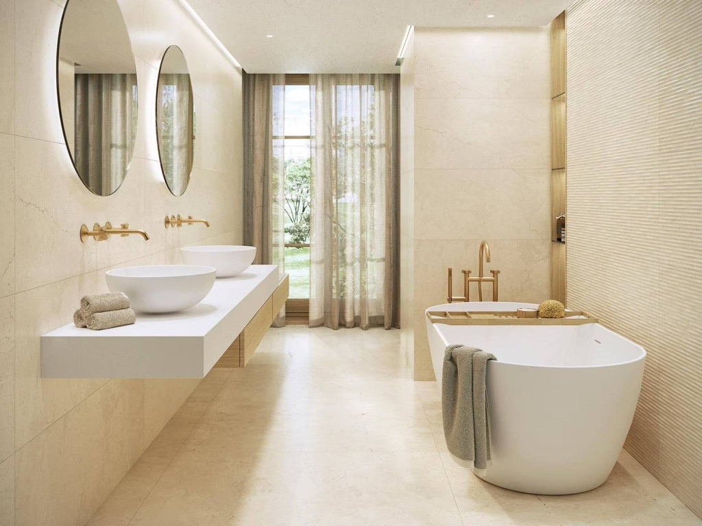 Интерьер Porcelanosa (Порцеланоса) Marmol Crema - 6