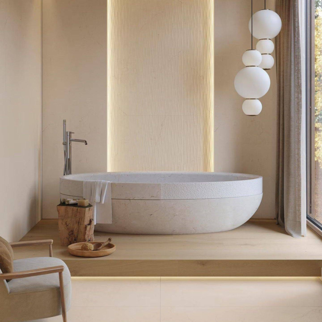 Интерьер Porcelanosa (Порцеланоса) Marmol Crema - 1