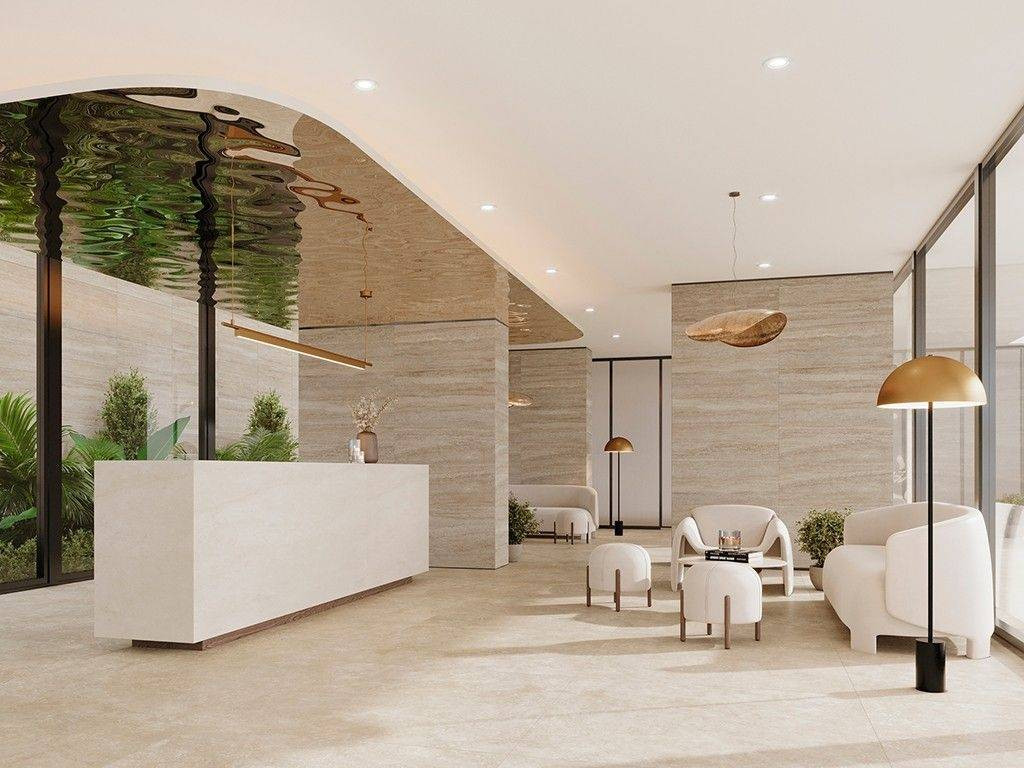 Интерьер Tau Ceramica (Тау Керамика) Travertino Big Sizes 120x280 (Травертино Биг Сайзес 120x280)
