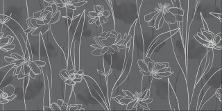 Mei (Meissen) Floresta Цветы Серый Ректификат 60x120
