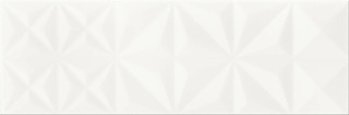 Mei (Meissen) White Glossy Squares Structure 25x75