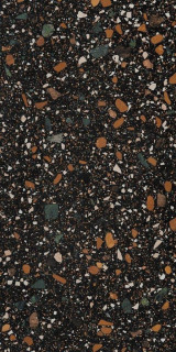 Ennface Terrazzo Black Matt 80x160H0.9