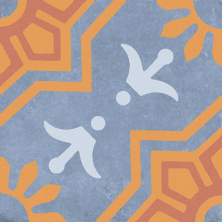 Motto Ceramic Palmas Blue Decor 2 20x20H0.85