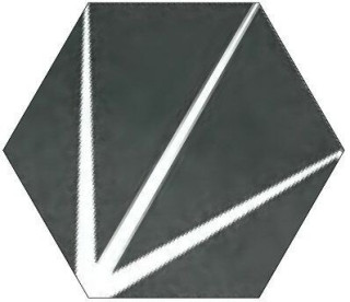 Apavisa Starline Black Natural Hexagon 25x29