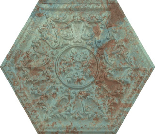 Apavisa Zinc Green Mix Decor Hexagon 25x29