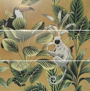 Ape Silk Decor Set(3) Def Toucan Ocre 40x120