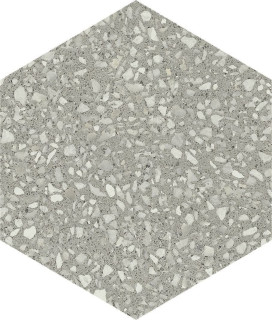 APE Hexagon Terrazzo Grey Matt 23x26