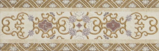 El-Molino Cenefa Corona Marfil 14x45