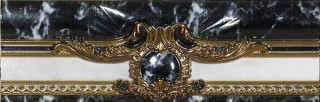 El-Molino Siracusa Sofia Decor Negro Cenefa 8x25