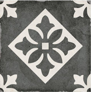 Equipe Art Nouveau Padua Black 20x20
