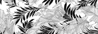 Fanal Carrara Leaves Blk Matt 31.6x90