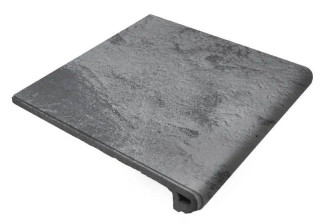 Gres De Aragon Metal Peldano Redondo 33 Black 32.5x33H1.8