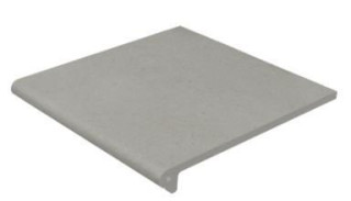Gres De Aragon Cotto Peldaño Redondo Gris 32.5x33