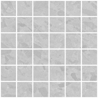 Living Ceramics Eme Mosaic 55 Light Grey Soft 30x30