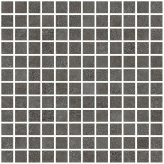 Living Ceramics Floss Mosaic 25 Graphite Natural 30x30