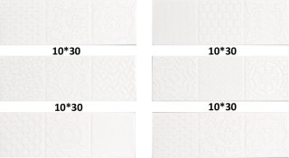 Monopole Esencia Relieve Blanco Brillo 10x30
