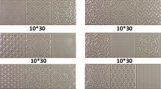 Monopole Esencia Relieve Gris Brillo 10x30