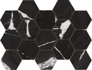 Pamesa Malla Hex CR Lux Iliria Nero 32,5x22,5