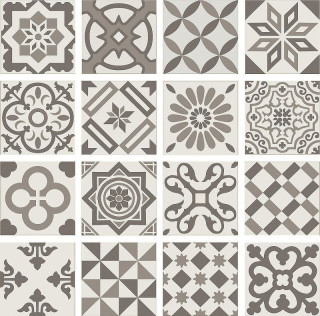 Ribesalbes Декор Antigua Dec Gris 20x20