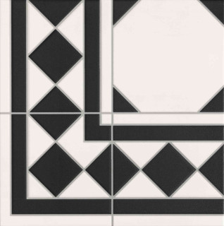 Realonda Oxford Negro Esquina 33x33