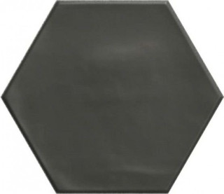 Ribesalbes Geometry Hex Black Matt 15x17,3
