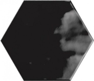 Ribesalbes Geometry Hex Black Glossy 15x17,3