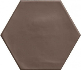 Ribesalbes Geometry Hex Brown Matt 15x17,3