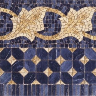Vives Iliada Cenefa Midas Azul 43,5x43,5