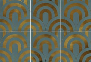 Vives Hanami Takada Turquesa Oro 23x33,5