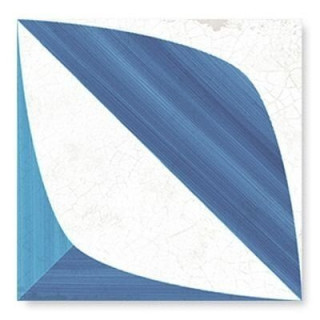 Wow Blanc Et Bleu Leaf Decor 18,5х18,5