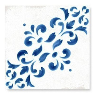 Wow Blanc Et Bleu Antique Decor 2 18,5х18,5