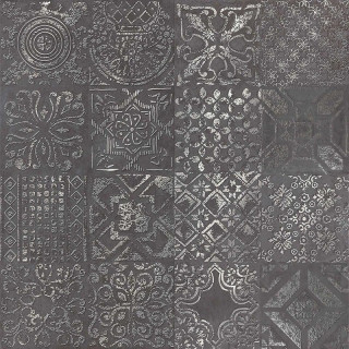 Abitare la Ceramica Icon Dec.Patchwork Black Lapp 60x60