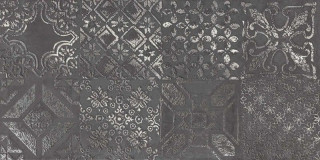 Abitare la Ceramica Icon Dec.Patchwork Black Lapp 30x60