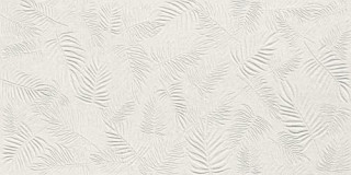Atlas Concorde 3D Wall Carve Leaf White Glossy 40x80