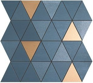 Atlas Concorde Mek Blue Mosaic Diamond Gold 30.5x30.5