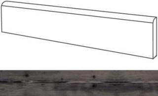 Elios Ceramica Grand Sequoia Battiscopa Ebony 6,2x84
