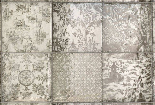Iris Maiolica Ornamenta Grigio 20x20