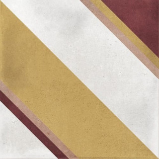 La Fabbrica Ceramiche Small Diagonal Ocher 10x10