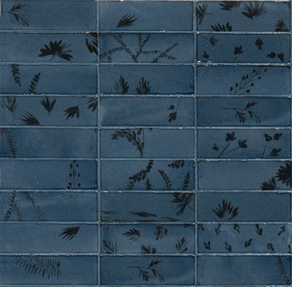 Marazzi Italy Rice Decoro Leaf Blu 5x15
