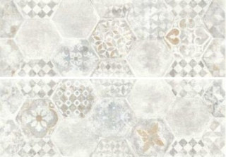 Ragno Texcem Decoro Esagone Bianco 32,5x97,7