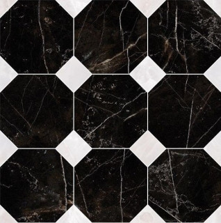 Versace / Gardenia Emote Mos. Ottagono Nero Amasanta 39×39