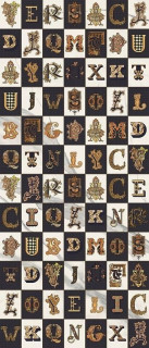 Versace Maximvs Letter.Bian/Ner/Oro B 120x278