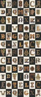 Versace Maximvs Letter.Bian/Ner/Oro A 120x278