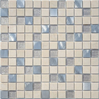 Caramelle Mosaic Silk Way Cream Velour 4mm 29.8x29.8