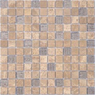 Caramelle Mosaic Silk Way Bronze Velour 4mm 29.8x29.8