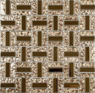 NS Mosaic Metal Ms-617 Метал Стекло (15*48*6) 30x30