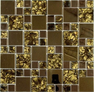 NS Mosaic Metal Ms-612 Метал Стекло (15*48*8) 30x30