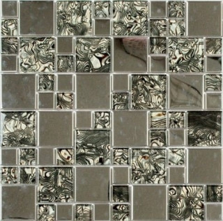 NS Mosaic Metal Ms-611 Метал Стекло (15*48*8) 30x30